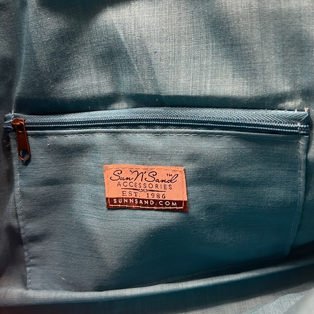 SUN N SAND “Turk Bleu Beauty” Straw Bag - Picture 11 of 15